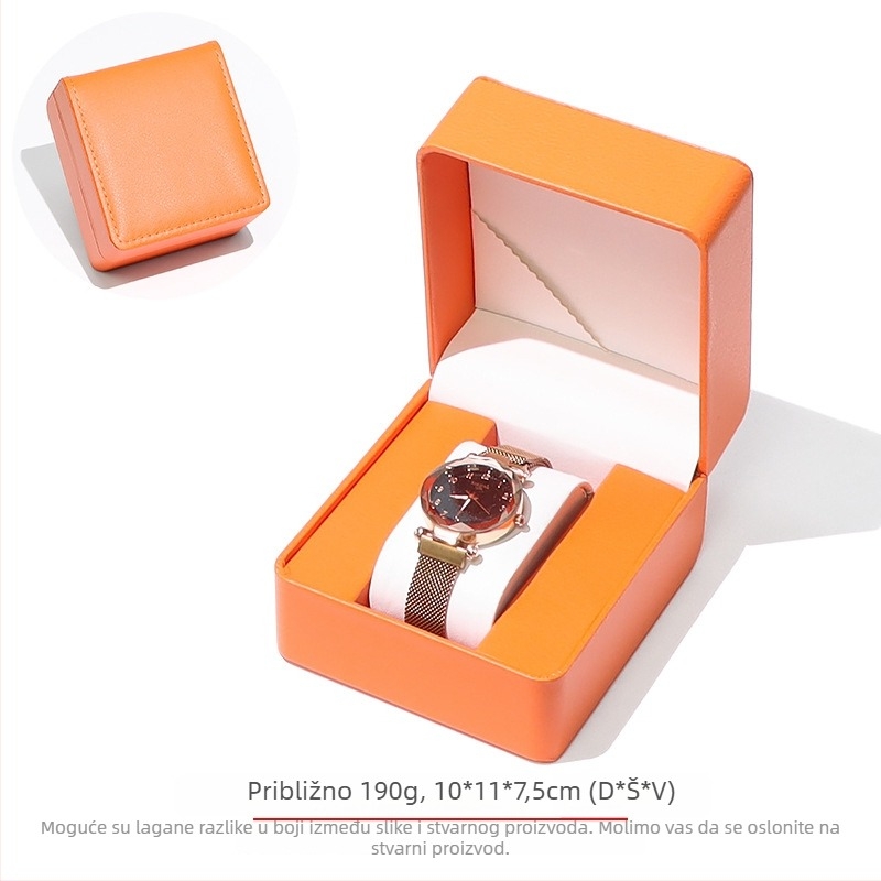 PU kožna kutija za satove, PS model, kutija za poklon i nakit, elektroplatirani završni sloj