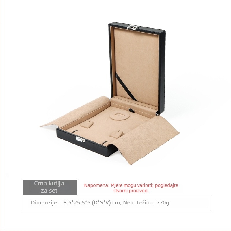 Nomes Mikrofiber kožna kutija za nakit za prstenje, ogrlice, narukvice i satove