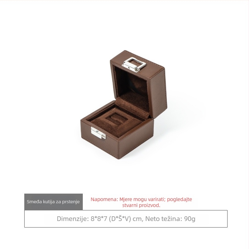 Nomes Mikrofiber kožna kutija za nakit za prstenje, ogrlice, narukvice i satove