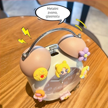 Alarmni sat | LED zaslon i analogne kazaljke, napajanje baterijama, kućište i brojčanik od smole, debljina 10 mm