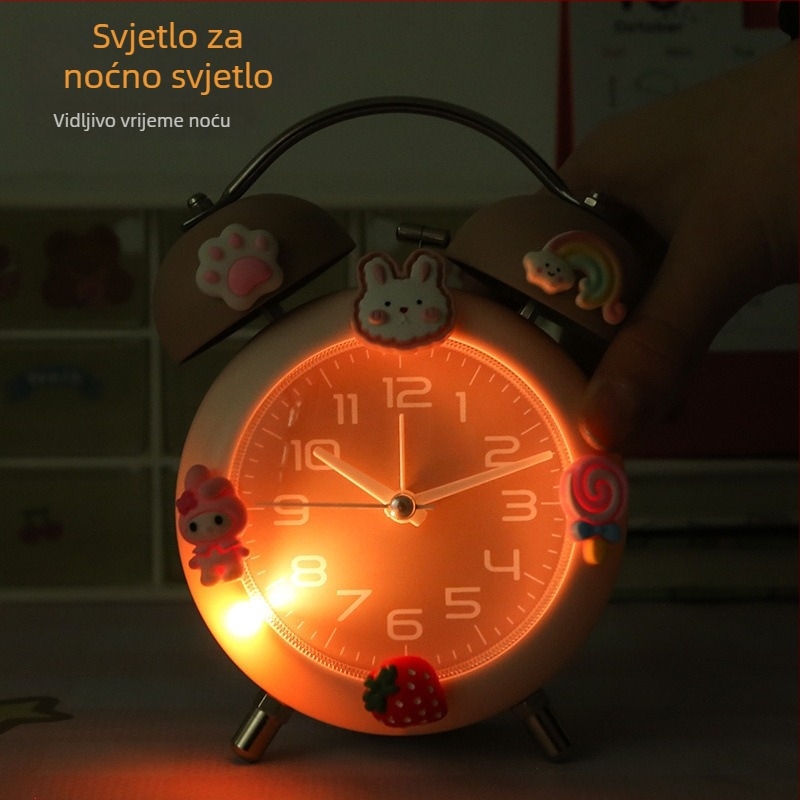 Alarmni sat | LED zaslon i analogne kazaljke, napajanje baterijama, kućište i brojčanik od smole, debljina 10 mm