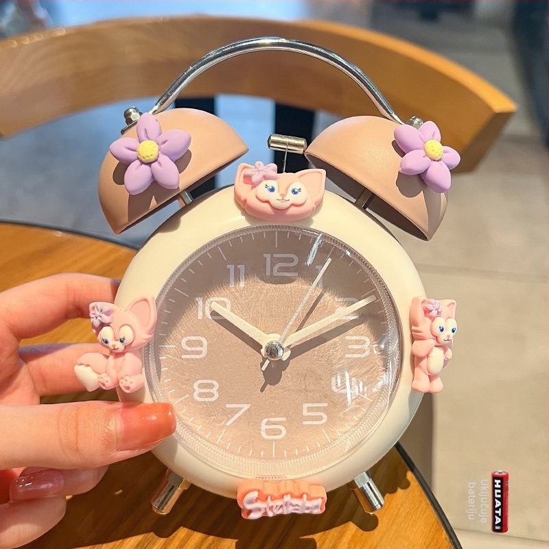 Alarmni sat | LED zaslon i analogne kazaljke, napajanje baterijama, kućište i brojčanik od smole, debljina 10 mm