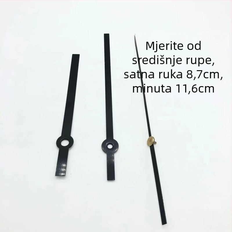 Kvarcni mehanizam za sat s metalnom kućištem i kazaljkama • Marka: Clock hand • Pogon: Quartz • Pakiranje: 500 komada