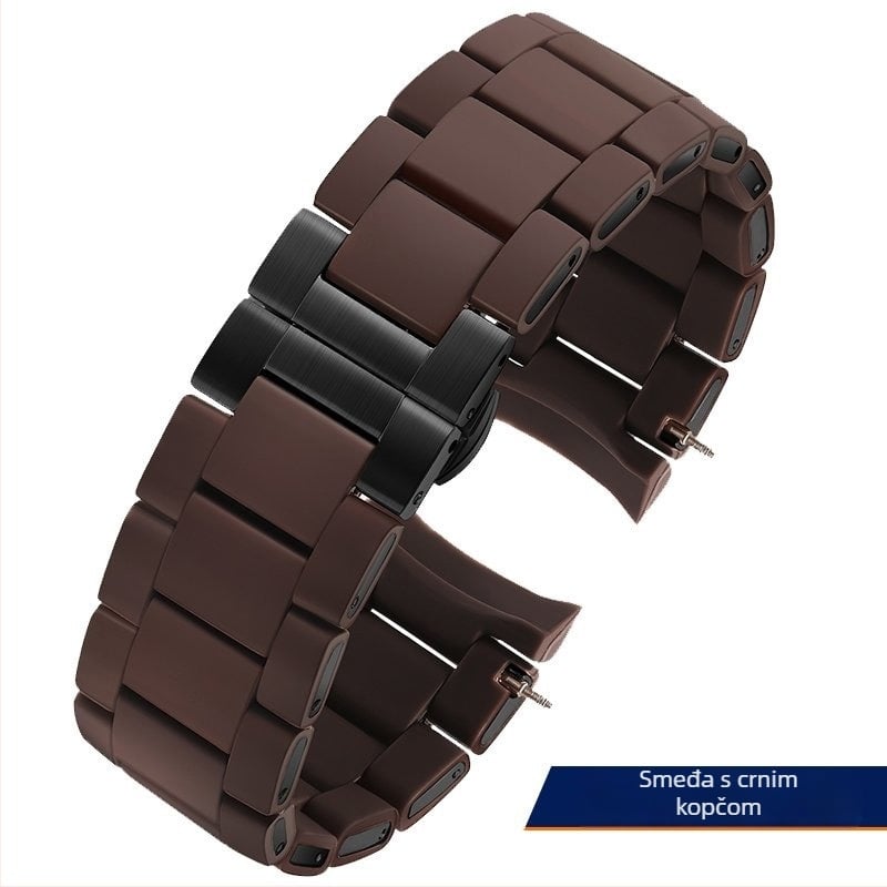 Satni remen od čelika s gumom premazom, kompatibilan s AR5889/5890/5905/5920, unisex, zimsko izdanje 2023