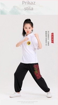 Dječji trening kostim za Wushu – Unisex odjevni komad za izvedbu, 100% najlon pletenina, cjelogodišnji, podrijetlo Shandong