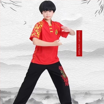 Dječji trening kostim za Wushu – Unisex odjevni komad za izvedbu, 100% najlon pletenina, cjelogodišnji, podrijetlo Shandong