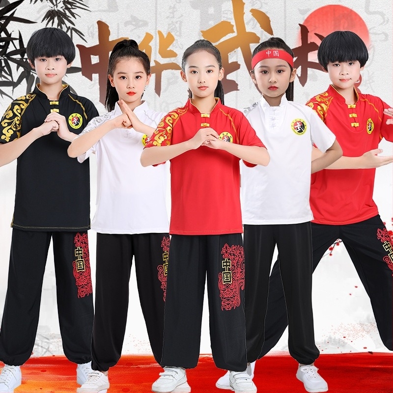 Dječji trening kostim za Wushu – Unisex odjevni komad za izvedbu, 100% najlon pletenina, cjelogodišnji, podrijetlo Shandong
