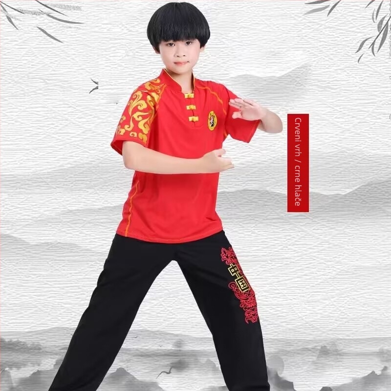 Dječji trening kostim za Wushu – Unisex odjevni komad za izvedbu, 100% najlon pletenina, cjelogodišnji, podrijetlo Shandong