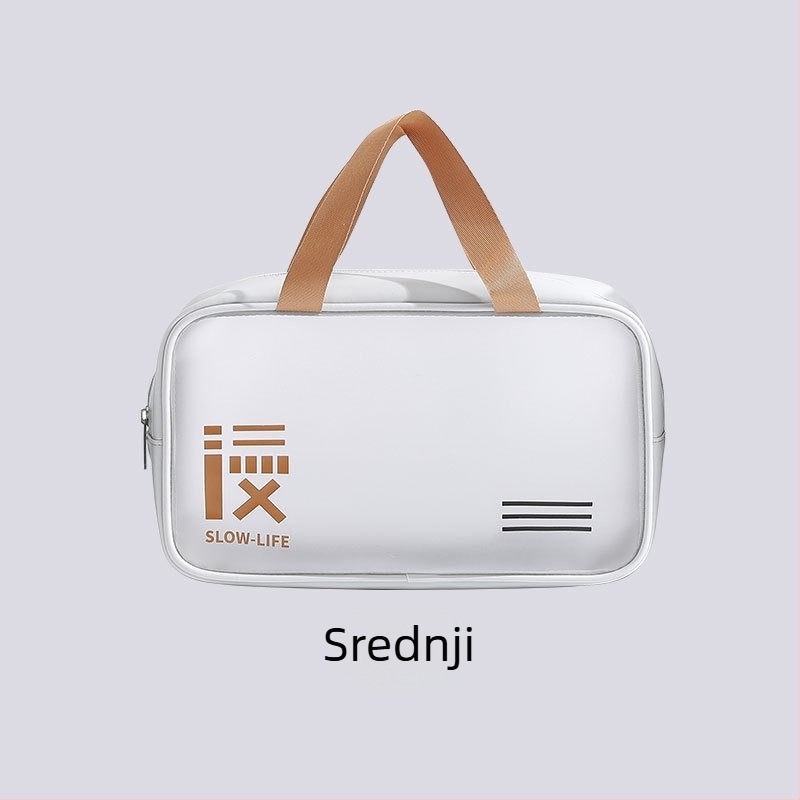 Prozirna PVC kozmetička torbica, velika kapaciteta, vodootporna, anime crtež, gradski stil