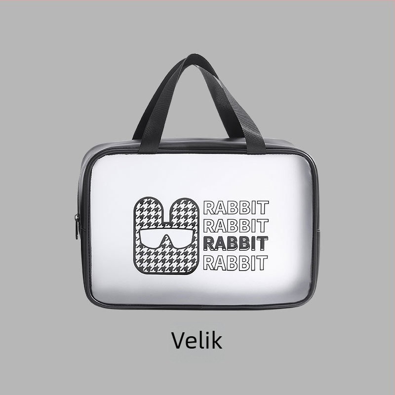 Prozirna PVC kozmetička torbica, velika kapaciteta, vodootporna, anime crtež, gradski stil