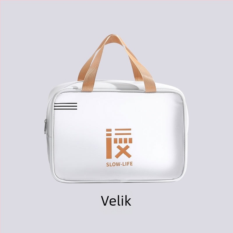 Prozirna PVC kozmetička torbica, velika kapaciteta, vodootporna, anime crtež, gradski stil