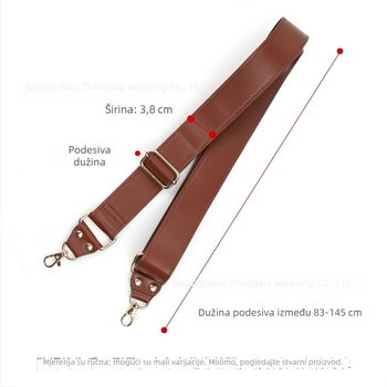 PU kožni kaiš za torbu, podesiva duljina, zamjenski kaiš za rame, široki