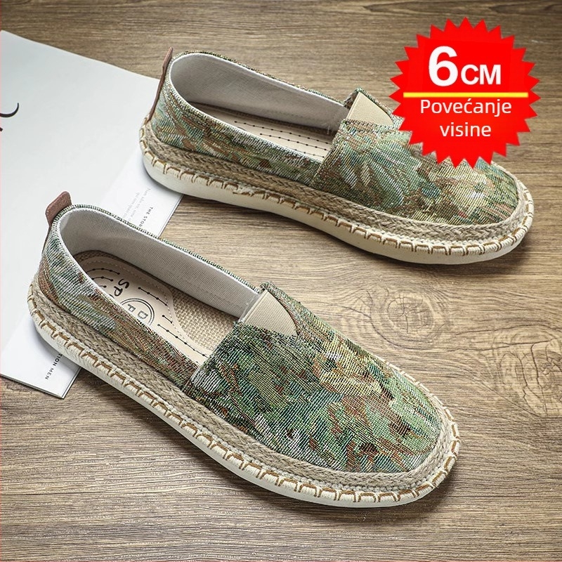 Muške platnene Slip-On tenisice, prozračne, protuklizni potplat, gornji dio od platna, gumeni đon, ljeto