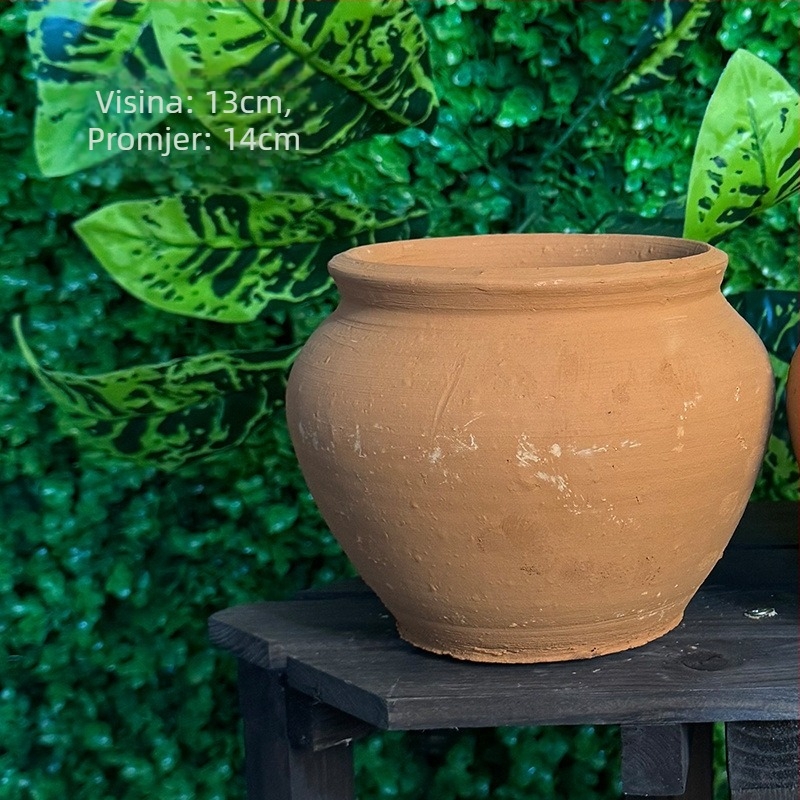 Kontejner za kontrolu korijena - glinena podna posuda, pastoralni stil, HP3RYzmy