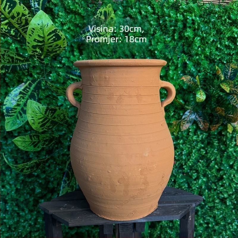 Kontejner za kontrolu korijena - glinena podna posuda, pastoralni stil, HP3RYzmy