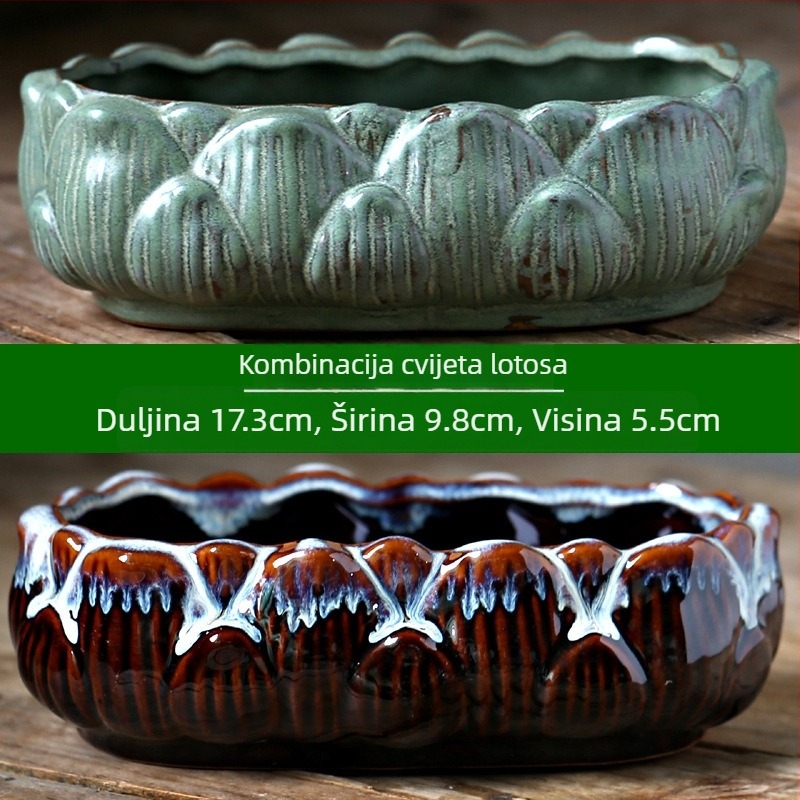 Keramička saksija za hidroponske biljke, podna, klasični stil, kućno vrtlarstvo