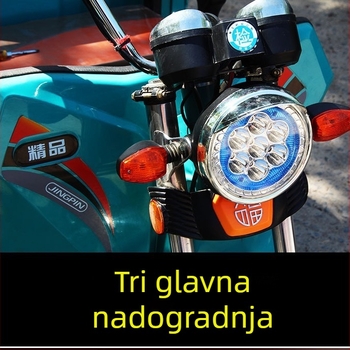 LED prednje svjetlo za električni tricikl – ultra sjajno LED svjetlo, prednje, kompatibilno s 12V/48V/60V