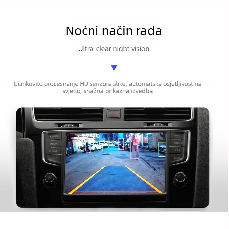 Kamera za retrovizor, univerzalna, 12V, kut gledanja 170°, 720P/1080P CVBS/AHD