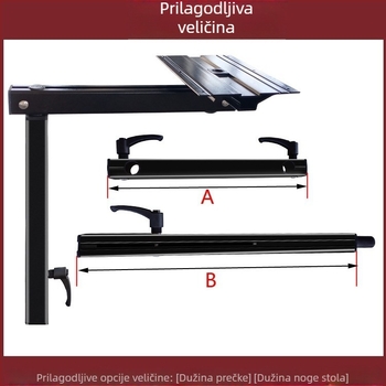 Rotirajuće podizne noge stola za RV, odvojivi nosač za pohranu i blagovaonski stol za kamp kućicu, dodatak za prilagodbu vozila (bez prilagodbe)