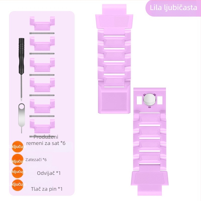 Magnetna lančana narukvica za dječje pametne satove Little Genius, kompatibilna s D3/D2/Z6Pro/Z7/Z8/Z9/Z11, 15 mm sučelje, plastika, 30 g.