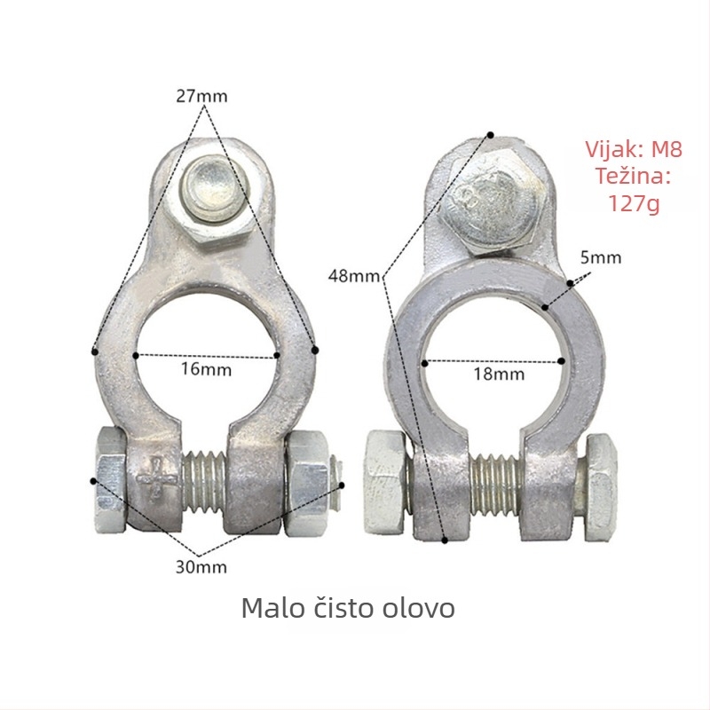 Baterijska terminalna svorka, od čistog bakra, model H2/y03/a3/c4/c3/d2/k1, marka Lin junwang