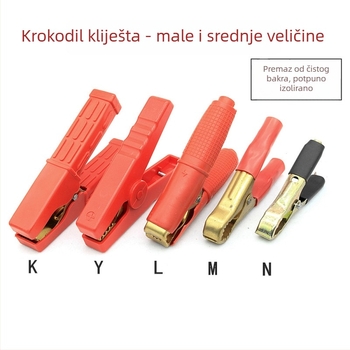 Pawe kliješta za bateriju, krokodilski klip, čisto bakar, model N/M/L/Y/K