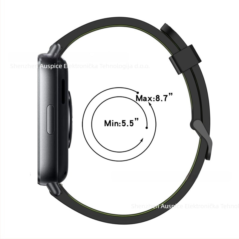 Silikonska narukvica za Redmi Watch 5 Lite Active s vertikalnim uzorkom - 20 g, kopča s iglom, jednostavan stil, izdanje 2024