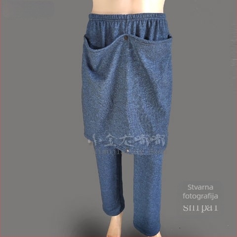 Open-Crotch Nursing Pants za starije bolesnike na postelji, 100% pamuk, ultra tanko, zadržava toplinu, za muškarce