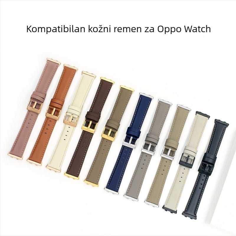 Kožni remen za Oppo Watch X Mini, Oppo Watch 3/SE i Oppo Watch 4 Pro — 18/20/22 mm sučelje, kopča s pinom, moderan stil