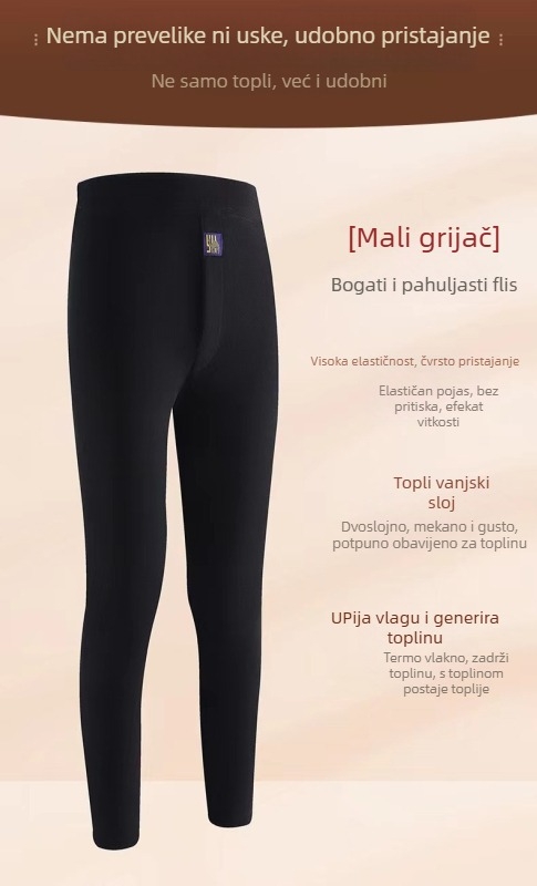Toplo baršunsko hlače za jesen-zimu, visoki struk, fleece podstava, debele, unisex