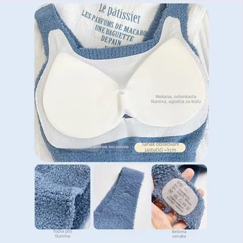 Termalna vesta s kašmirskim fleeceom, s ugrađenim grudnjakom i jastučićem za prsa, jedinstveni unutarnji komad za jesen-zimu