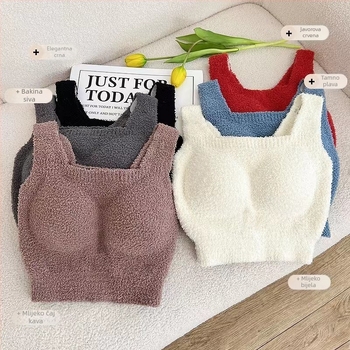 Termalna vesta s kašmirskim fleeceom, s ugrađenim grudnjakom i jastučićem za prsa, jedinstveni unutarnji komad za jesen-zimu