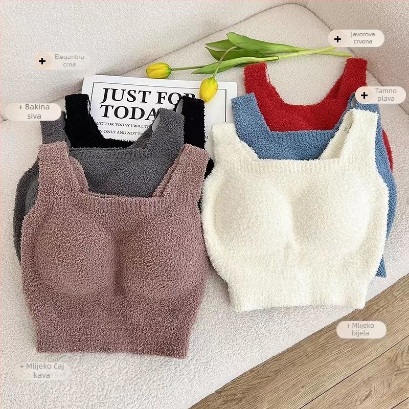 Termalna vesta s kašmirskim fleeceom, s ugrađenim grudnjakom i jastučićem za prsa, jedinstveni unutarnji komad za jesen-zimu