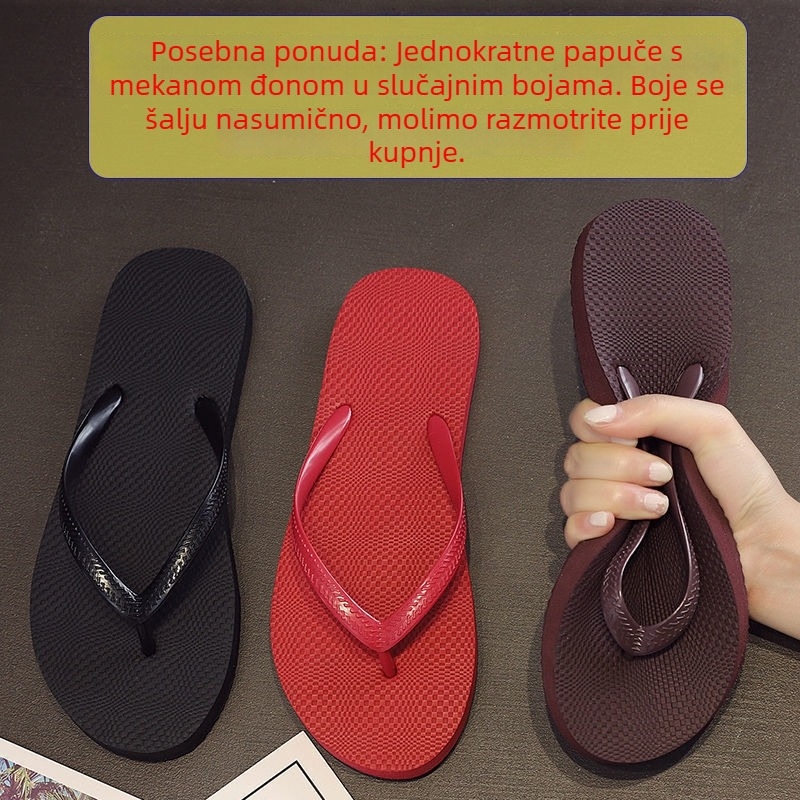 Ženske japanke s ravnim dnom, gornji dio od pamuka, potplata od pjene, moderan minimalistički stil, debljina potplata 0-3 cm