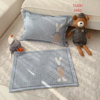 Set dviju navlaka za jastuke od dugovlaknastog pamuka, 80% pamuka, tkanina bojana po niti, reaktivni tisak, moderan minimalistički stil