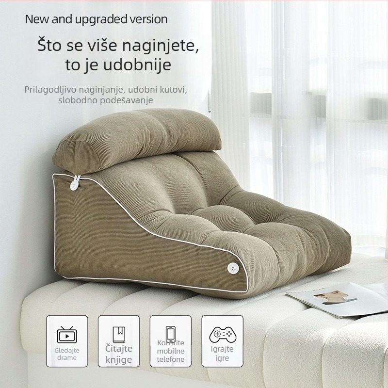 Jastuk za potporu struka i vrata, jastuk za čitanje, poluležeći naslon, za trudnoću