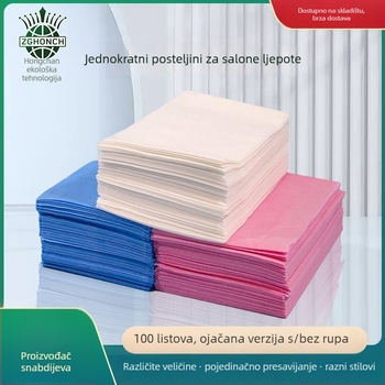 Jednokratna posteljina za salone ljepote, 100 kom., prozračan netkani materijal