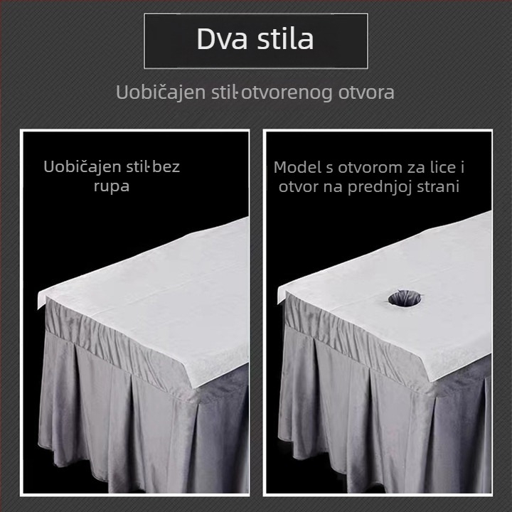 Jednokratna posteljina za salone ljepote, 100 kom., prozračan netkani materijal