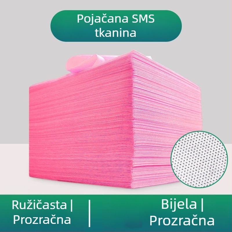 Jednokratna posteljina za salone ljepote, 100 kom., prozračan netkani materijal