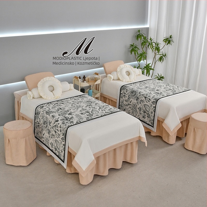 Četverodijelni set navlaka za kozmetičku ležaljku – lagani luksuz za salon ljepote