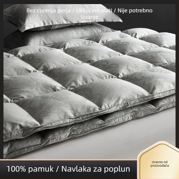 Dvoslojni pamučni navlaka za pokrivač s unutarnjim samonapunom i anti-piling punilom