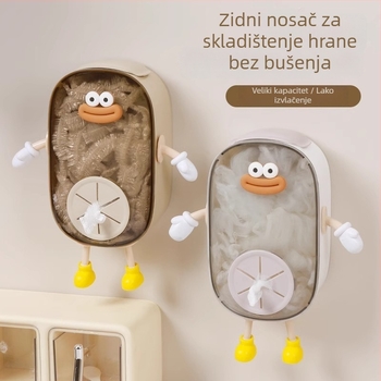 Zidni spremnik za pohranu folije, PS materijal, kapacitet 2 L, otporan na prašinu, moderan minimalistički dizajn