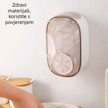 Zidni spremnik za pohranu folije, PS materijal, kapacitet 2 L, otporan na prašinu, moderan minimalistički dizajn
