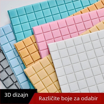 Naljepnica za zid za dnevni boravak i TV pozadinu – vodootporna, jednobojna, moderni minimalistički stil