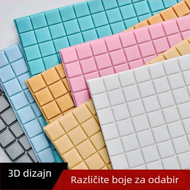 Naljepnica za zid za dnevni boravak i TV pozadinu – vodootporna, jednobojna, moderni minimalistički stil