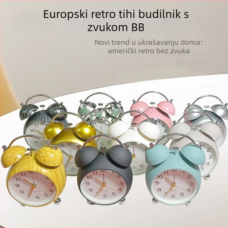 Alarmni sat za studentsku sobu, spavaću sobu i dnevni boravak — elektronički mehanizam, baterijsko napajanje, LCD i analogni prikaz, metalno kućište, mogućnost prilagodbe