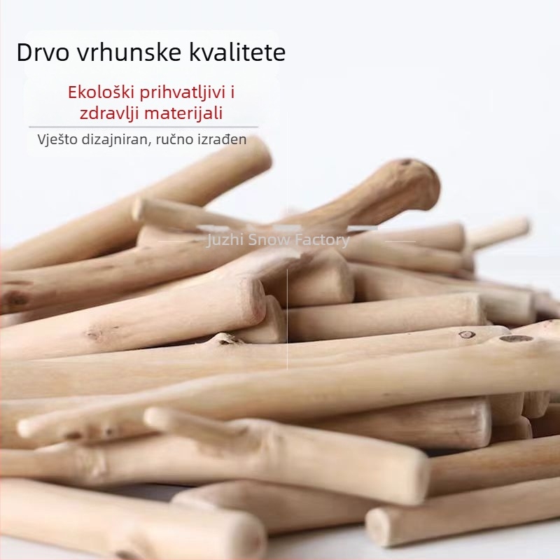 Zidni sat, skandinavski stil, okrugli drveni brojčanik, baterijsko napajanje, jednostrani kvarcni mehanizam sa tihim sekundama
