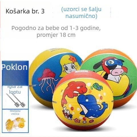 Košarkaška lopta od gume, otporna na habanje, za unutarnju i vanjsku upotrebu, veličine 3, 4, 5 i 7, za odrasle, mlade, učenike i predškolce