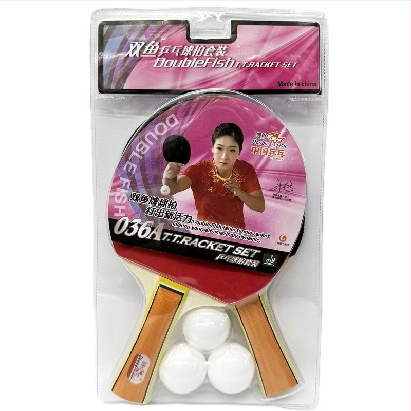 Pisces raketa za stolni tenis A026/A036, dvostrana anti-lepljiva guma, 126A/136A, za treniranje i igru