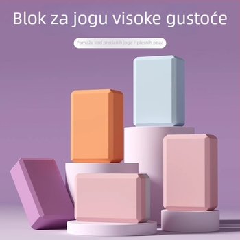 Blok za jogu – visoke gustoće pjena, protivklizni, za kućni fitness i ples za žene i djecu